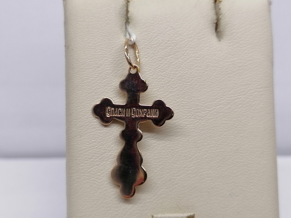 ПОДВЕСКА КРЕСТ БЕЗ КАМНЯ (Au 585)
