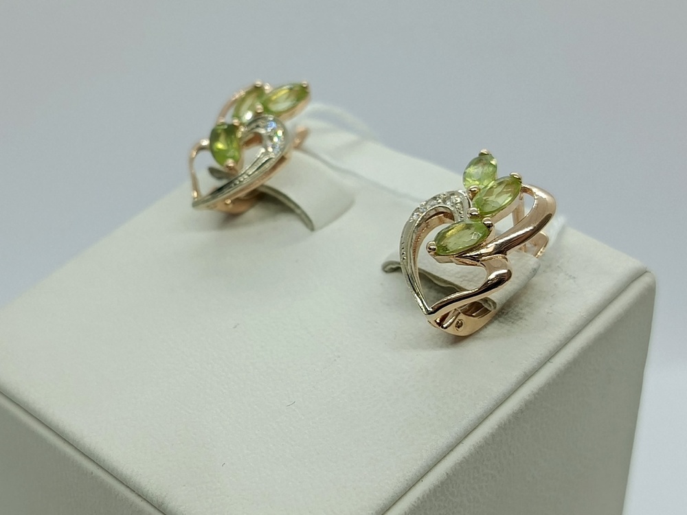 СКМИ585 СЕРЬГИ С КАМНЯМИ (Au 585)