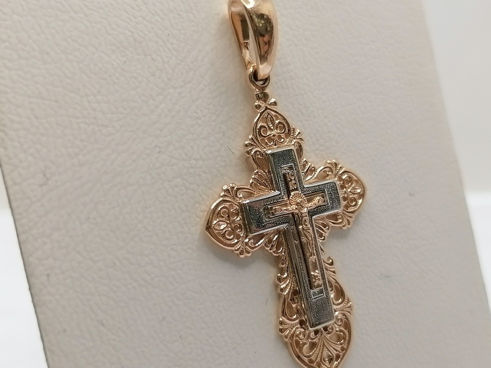 ПОДВЕСКА КРЕСТ без камня (Au 585)