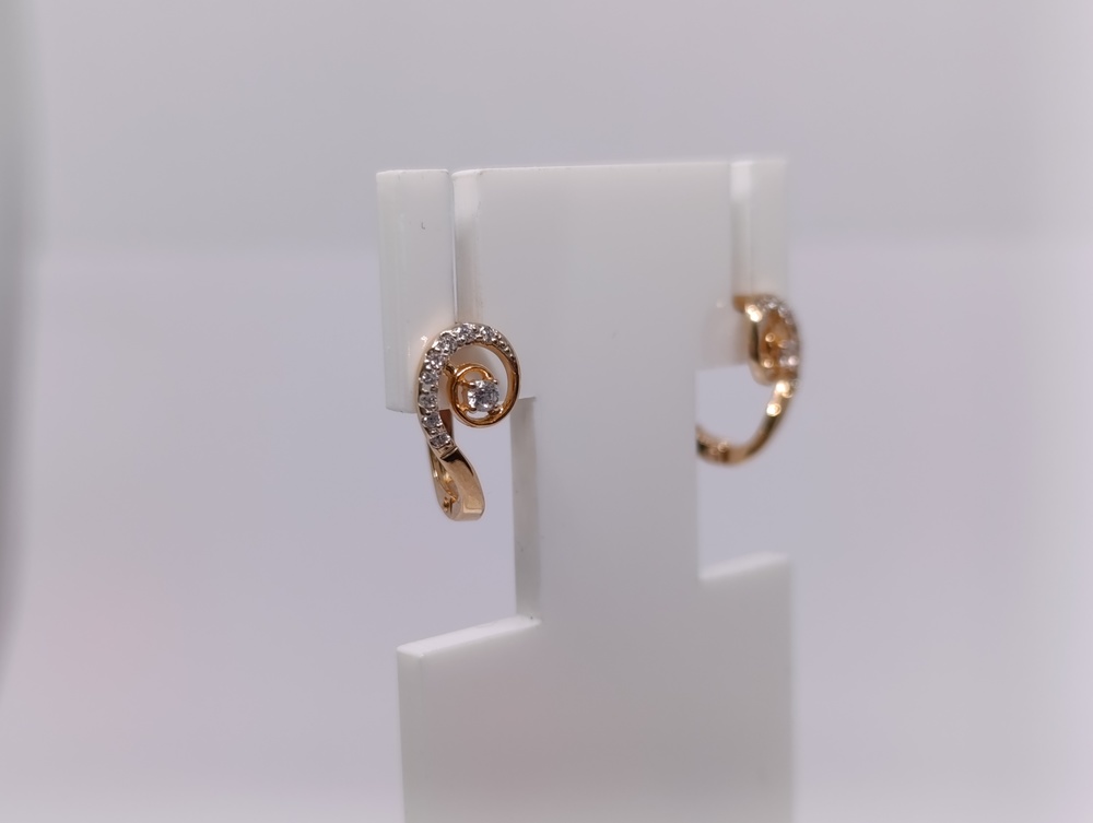 СКМИ585 СЕРЬГИ С КАМНЯМИ (Au 585)