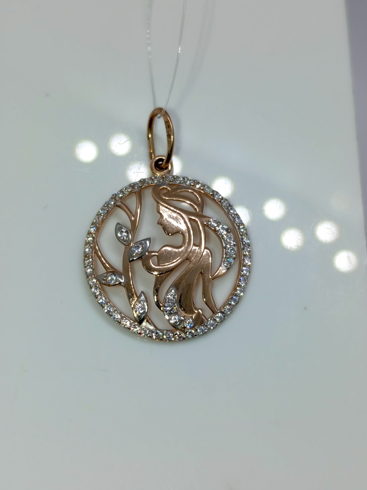 ПОДВЕСКА ЗНАК ЗОДИАКА ДЕВА (Au 585)