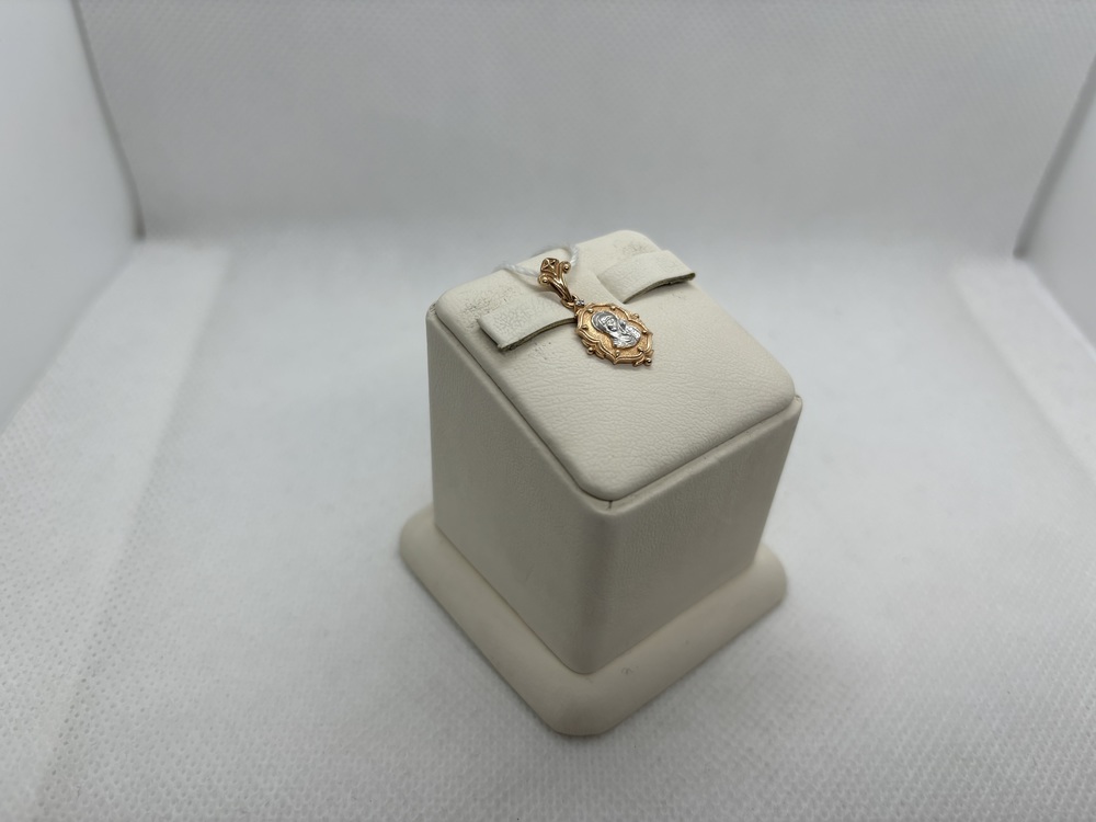 ПОДВЕСКА ИКОНА С КАМНЕМ (Au 585)