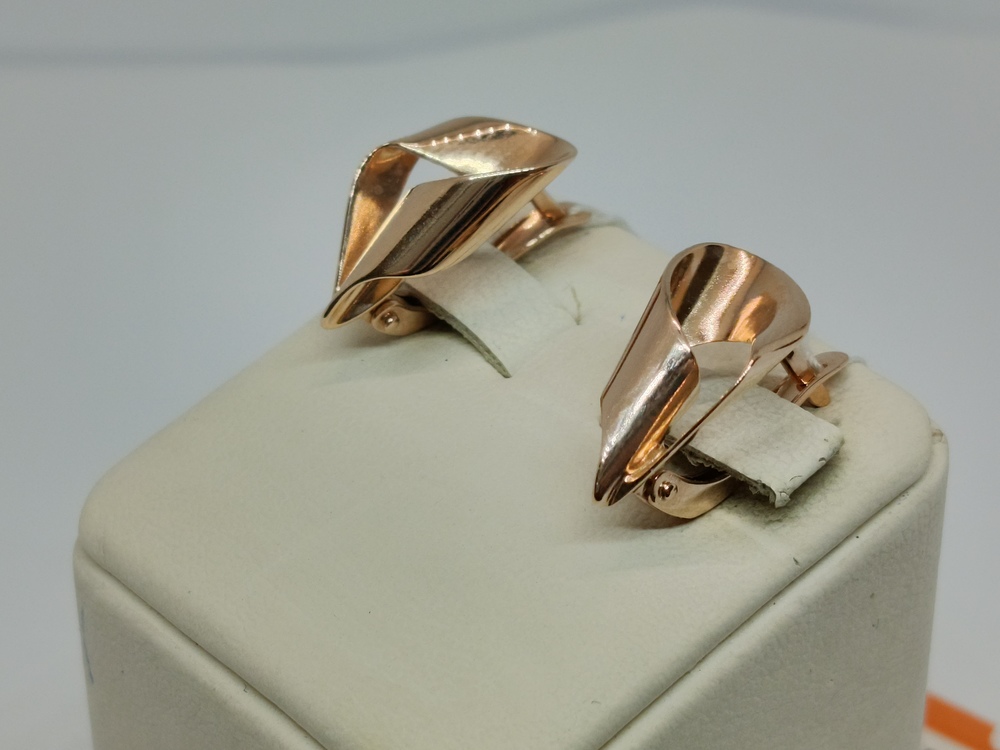 СБКМ585 СЕРЬГИ БЕЗ КАМНЯ (Au 585)