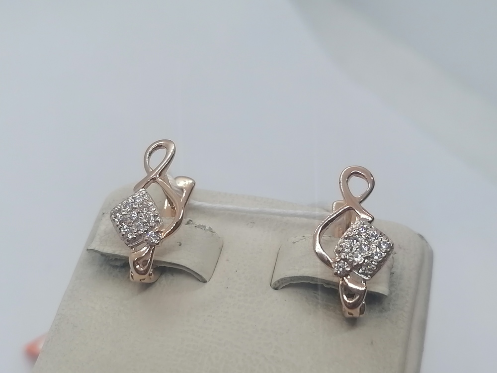 СКМИ585 СЕРЬГИ С КАМНЯМИ (Au 585)