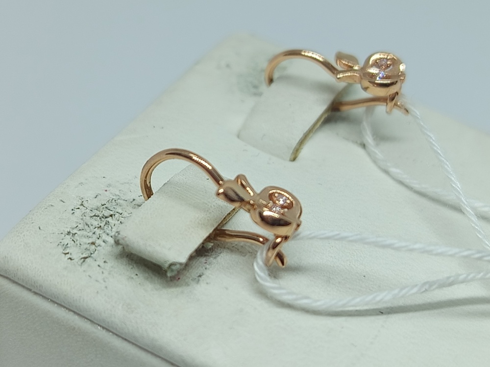 СКМИ585 СЕРЬГИ С КАМНЯМИ (Au 585)