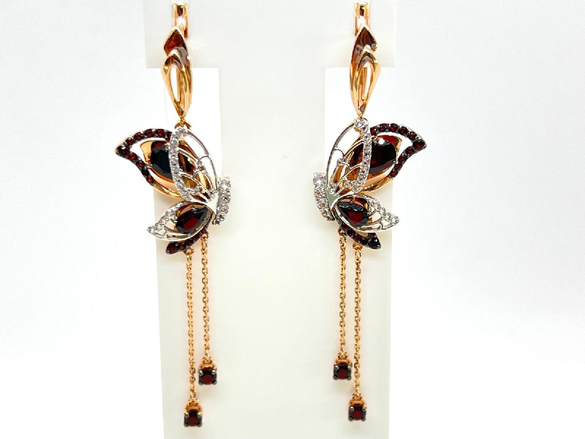 СЕРЬГИ С КАМНЯМИ (Au 585)