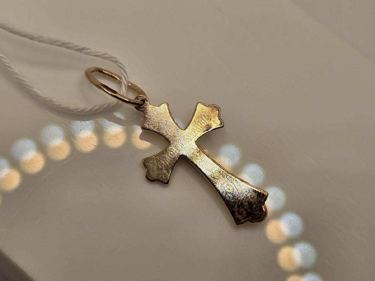 ПОДВЕСКА КРЕСТ БЕЗ КАМНЯ (Au 585)