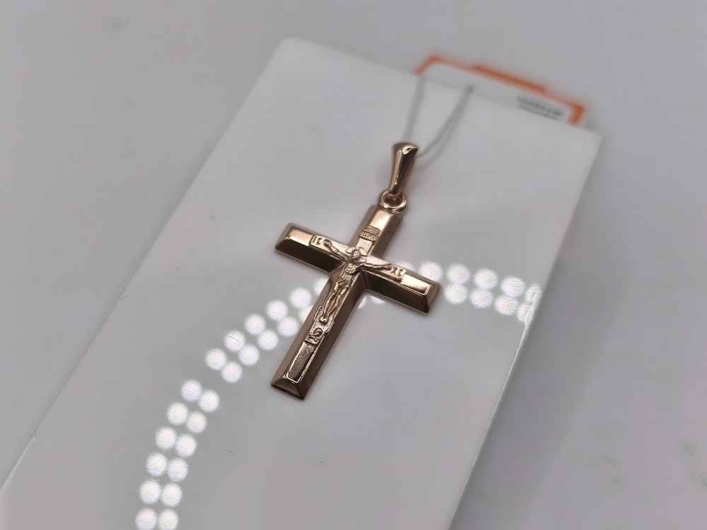 ПОДКБК585 ПОДВЕСКА КРЕСТ БЕЗ КАМНЯ (Au 585)