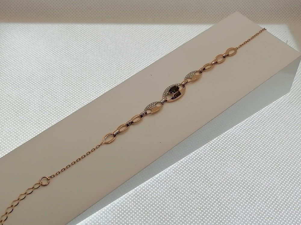 БРАСЛЕТ РАУХТОПАЗ с камнями (Au 585)