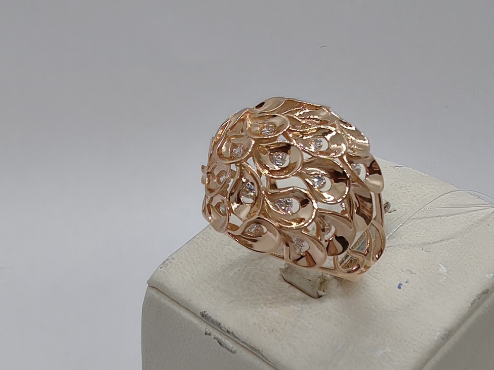 КОЛЬЦО С КАМНЯМИ (Au 585)