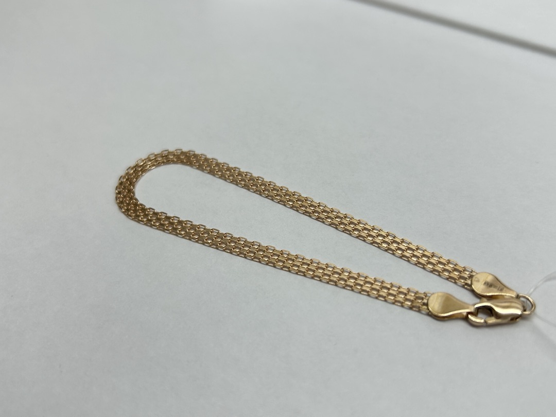 БРАСЛЕТ ПОЛНОВЕСНЫЙ Бисмарк машинный (Au 585)