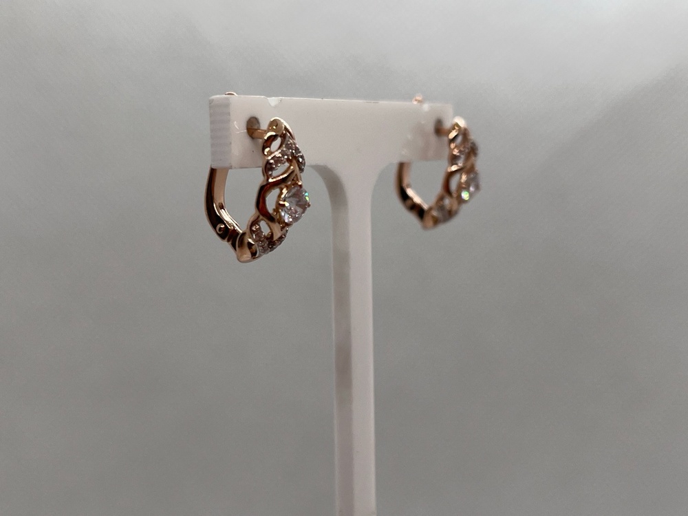 СКМИ585 СЕРЬГИ С КАМНЯМИ (Au 585)