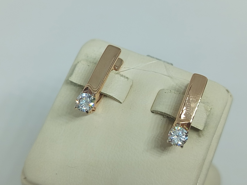 СЕРЬГИ С КАМНЕМ (Au 585)