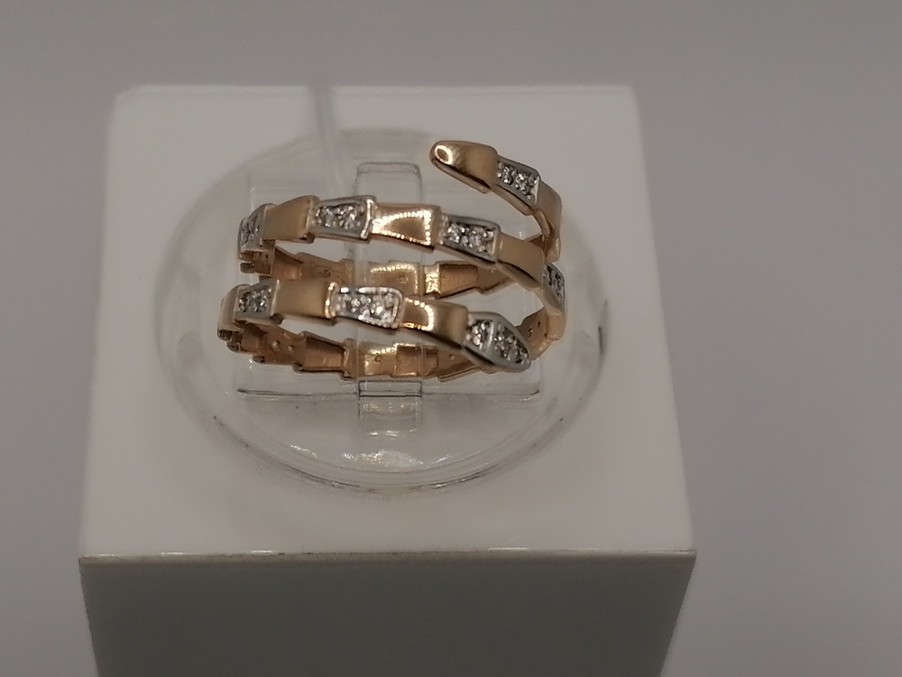 КОЛЬЦО С КАМНЯМИ (Au 585)