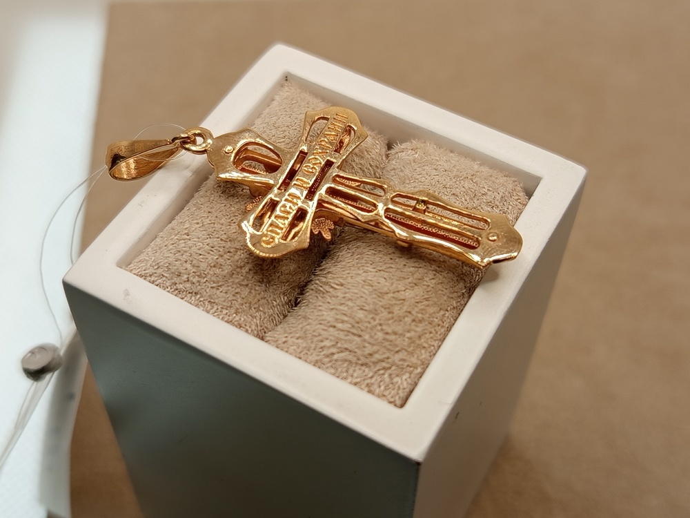 ПОДВЕСКА КРЕСТ без камня (Au 585)