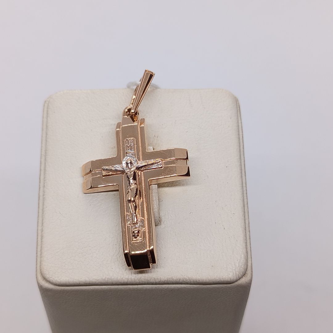 ПОДВЕСКА КРЕСТ БЕЗ КАМНЯ (Au 585)