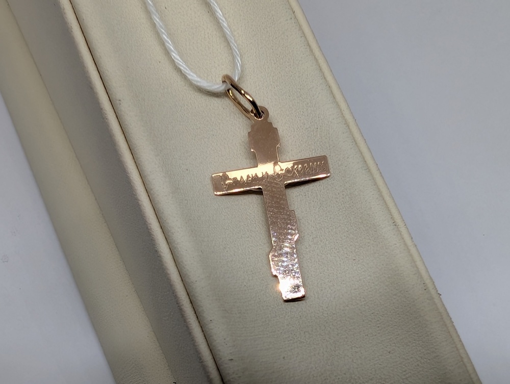 ПОДВЕСКА КРЕСТ БЕЗ КАМНЯ (Au 585)