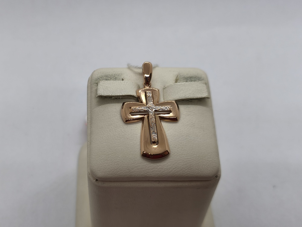 ПОДВЕСКА КРЕСТ БЕЗ КАМНЯ (Au 585)