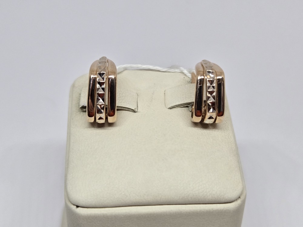 СБКМ585 СЕРЬГИ БЕЗ КАМНЯ (Au 585)