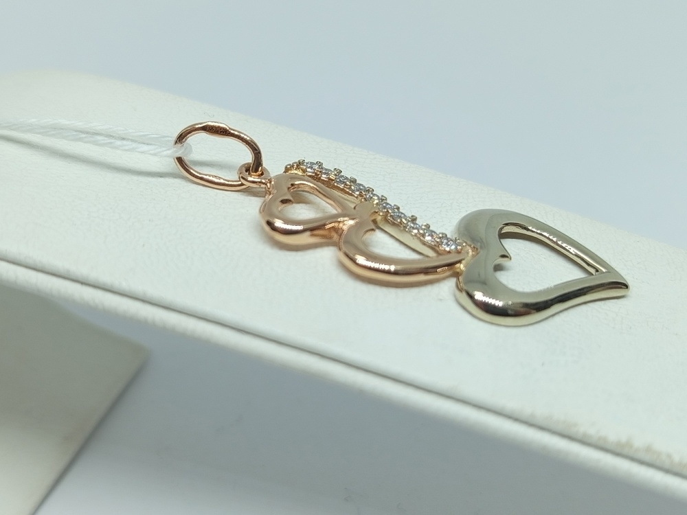 ПОДКМИ585 ПОДВЕСКА С КАМНЯМИ (Au 585)