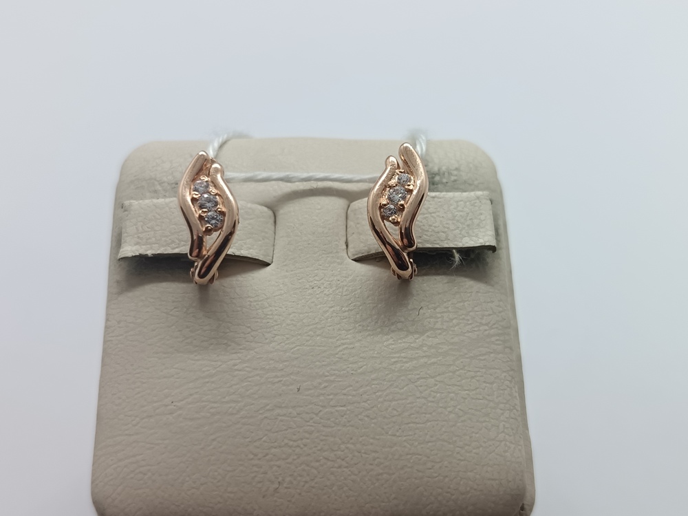 СКМИ585 СЕРЬГИ С КАМНЯМИ (Au 585)