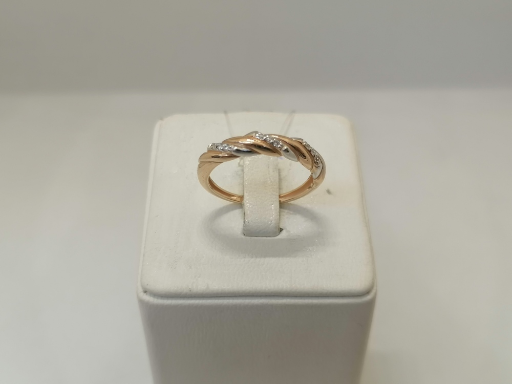 КОЛЬЦО С КАМНЯМИ (Au 585)