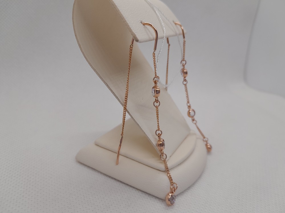 СЕРЬГИ ПРОДЕВКИ с камнями (Au 585)