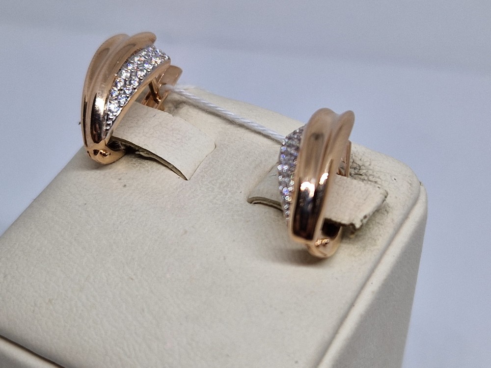 СКМИ585 СЕРЬГИ С КАМНЯМИ (Au 585)