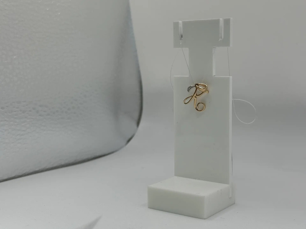 ПОДВЕСКА БУКВА К с камнем (Au 585)