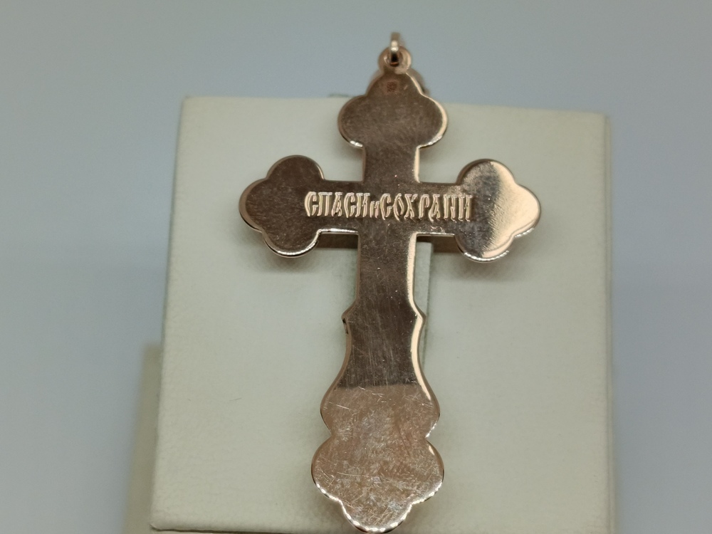 ПОДКБК585 ПОДВЕСКА КРЕСТ БЕЗ КАМНЯ (Au 585)