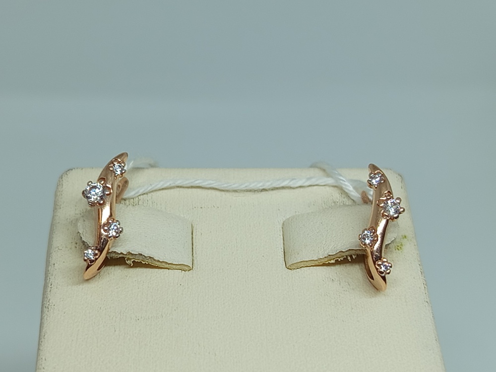 СКМИ585 СЕРЬГИ С КАМНЯМИ (Au 585)