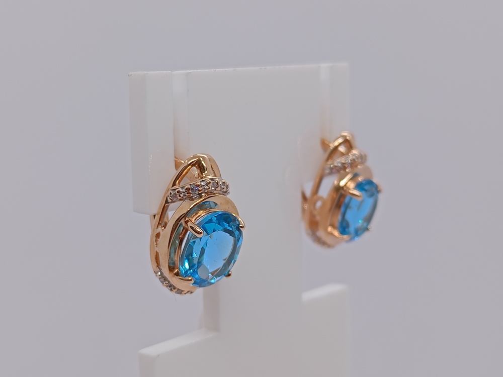 СКМИ585 СЕРЬГИ С КАМНЯМИ (Au 585)