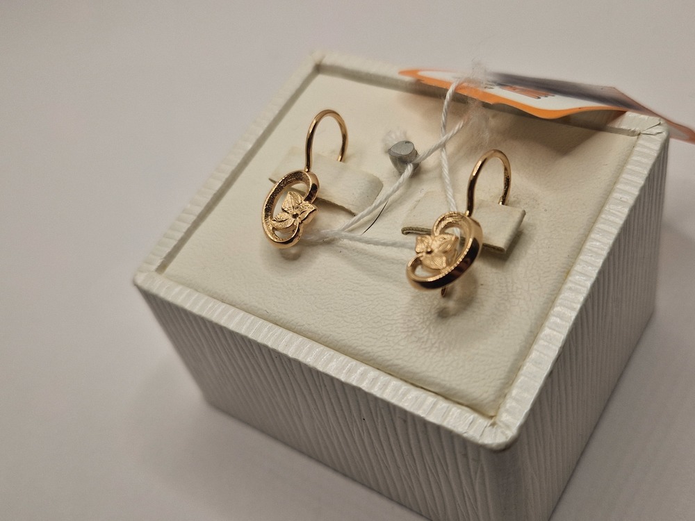 СБКМ585 СЕРЬГИ БЕЗ КАМНЯ (Au 585)