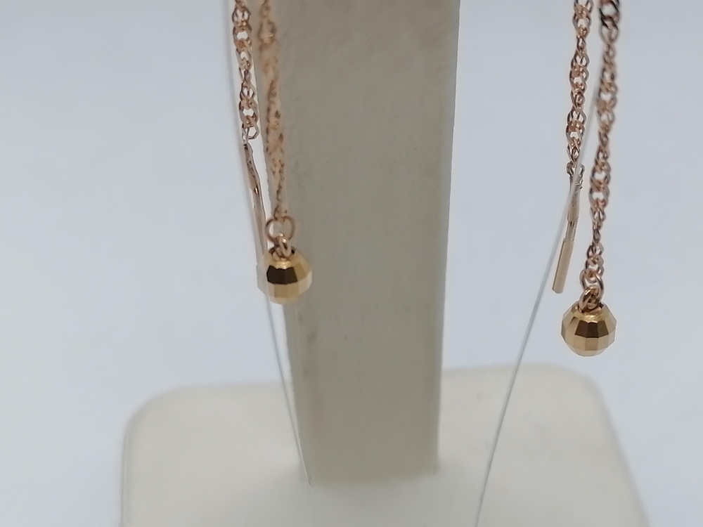 СЕРЬГИ ПРОДЕВКИ без камня (Au 585)