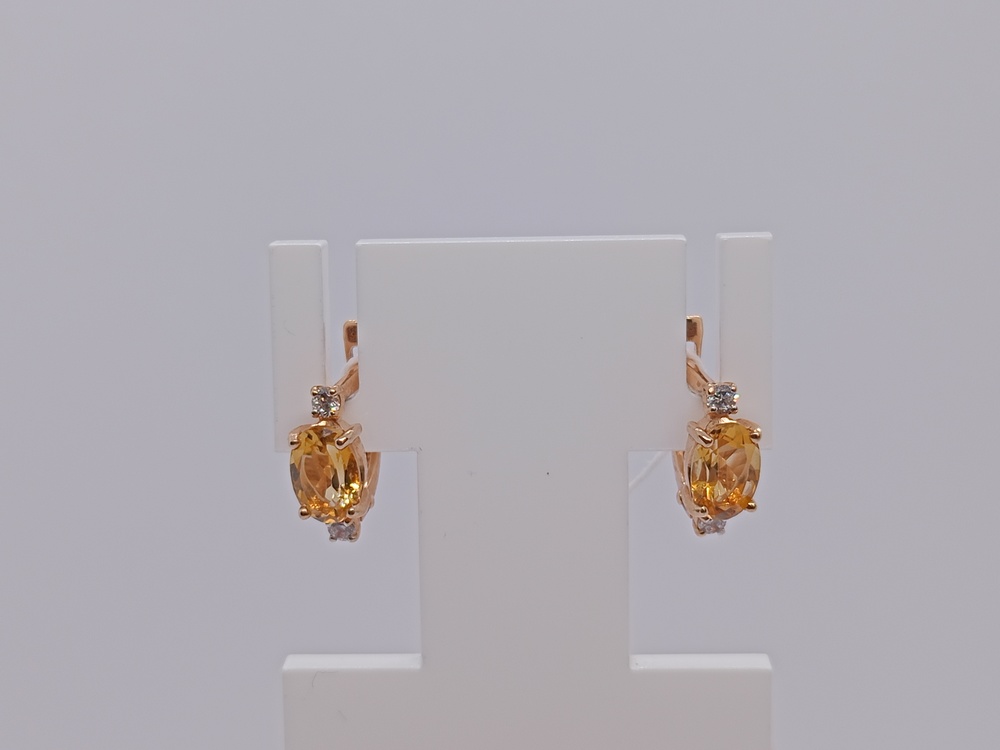СКМИ585 СЕРЬГИ С КАМНЯМИ (Au 585)