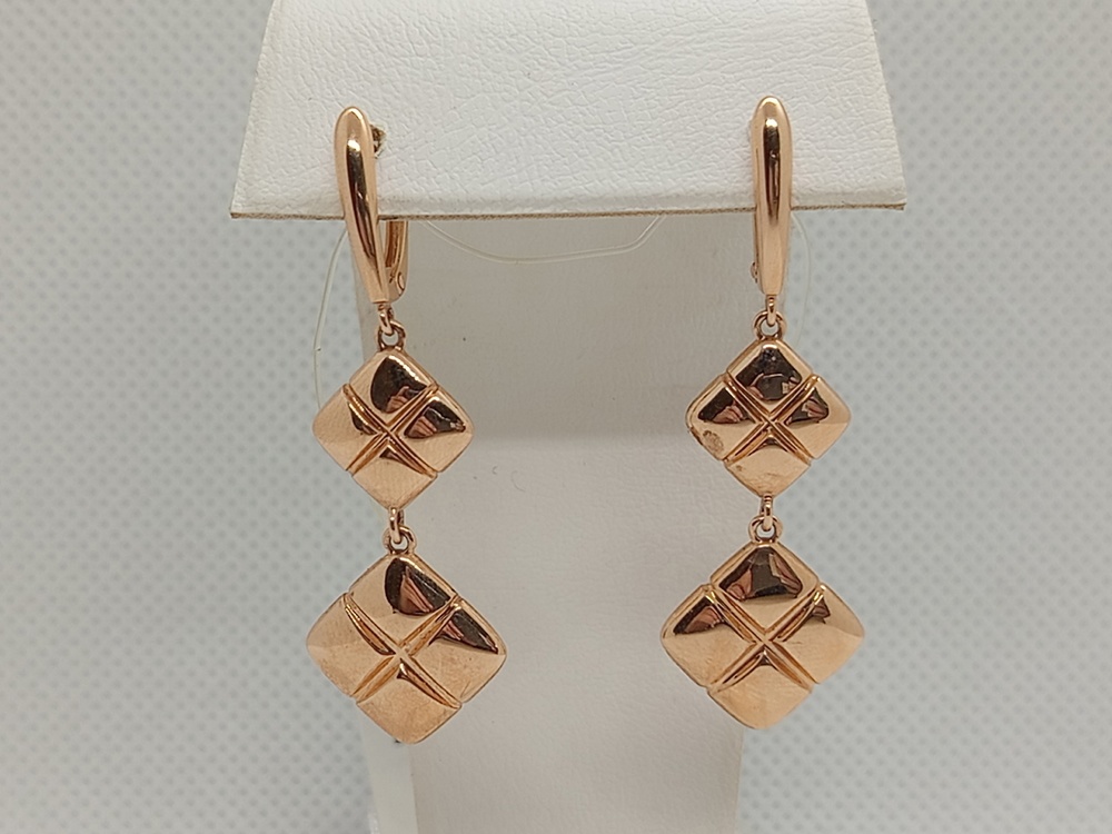 С5279 СЕРЬГИ БЕЗ КАМНЯ (Au 585)