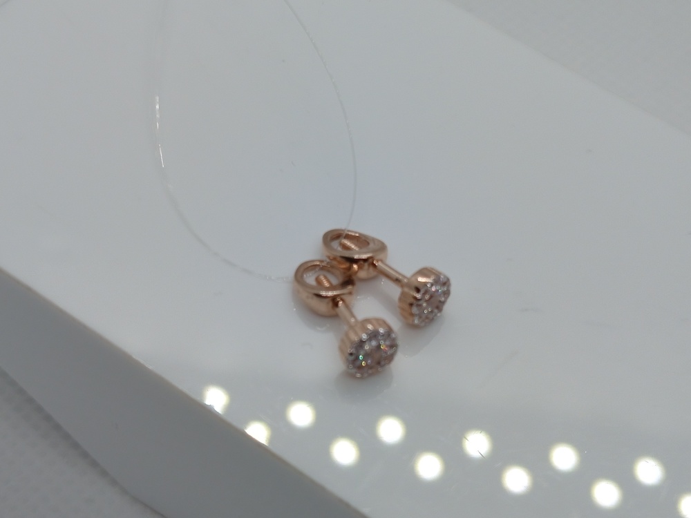 СЕРЬГИ ПУСЕТЫ с камнями (Au 585)