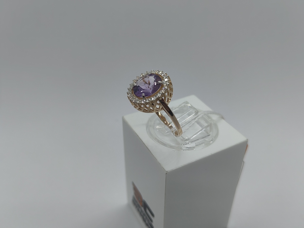 КОЛЬЦО С КАМНЯМИ (Au 585)