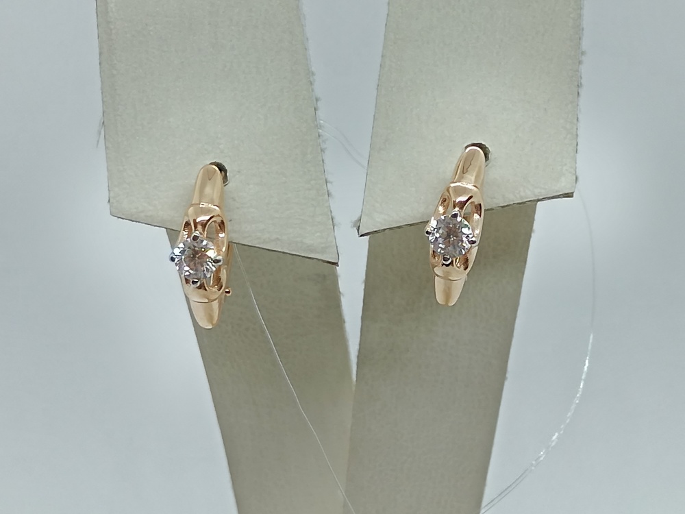 СЕРЬГИ С КАМНЕМ (Au 585)