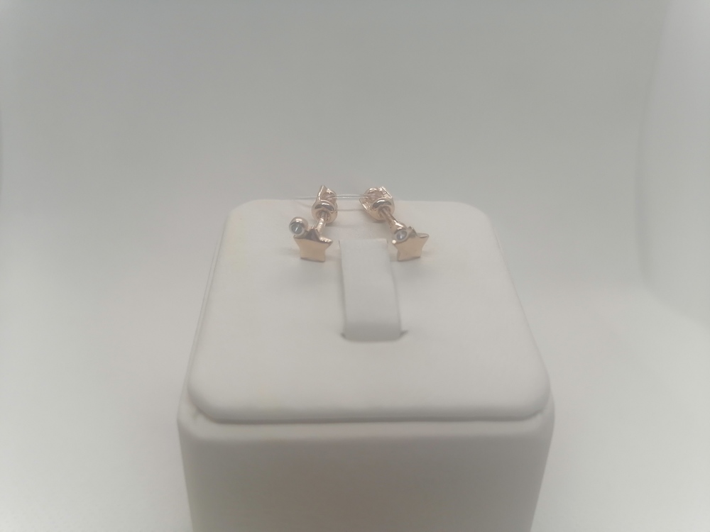 СЕРЬГИ ПУСЕТЫ с камнем (Au 585)