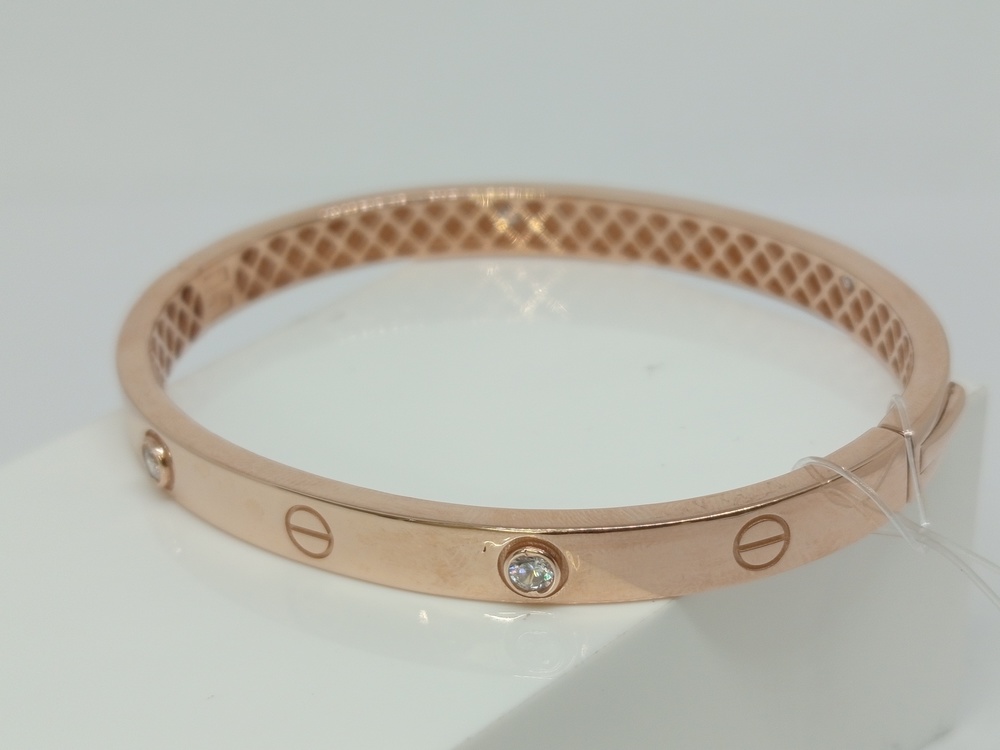 БРАСЛЕТ ЖЕСТКИЙ с камнями (Au 585)