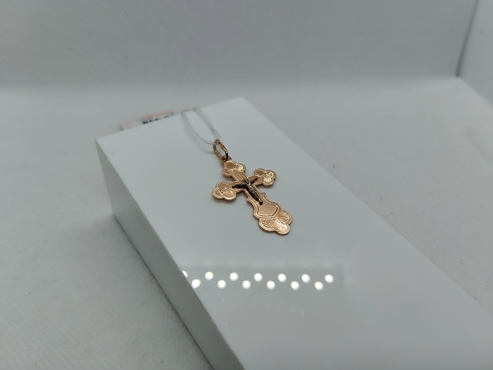 ПОДКБК585 ПОДВЕСКА КРЕСТ БЕЗ КАМНЯ (Au 585)