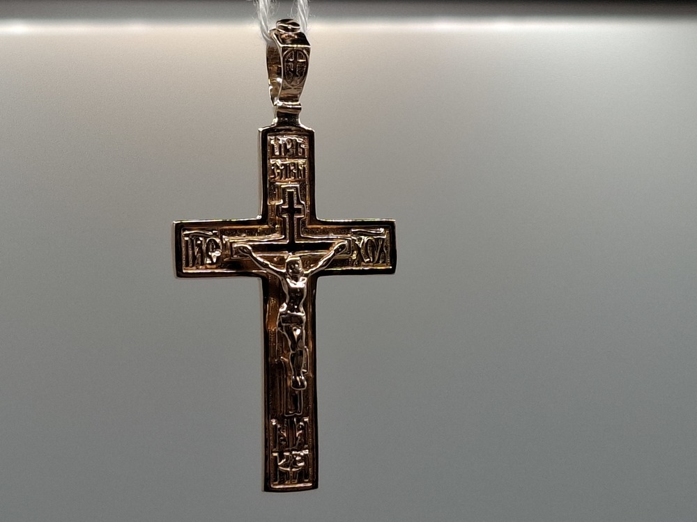 ПОДКБК585 ПОДВЕСКА КРЕСТ БЕЗ КАМНЯ (Au 585)