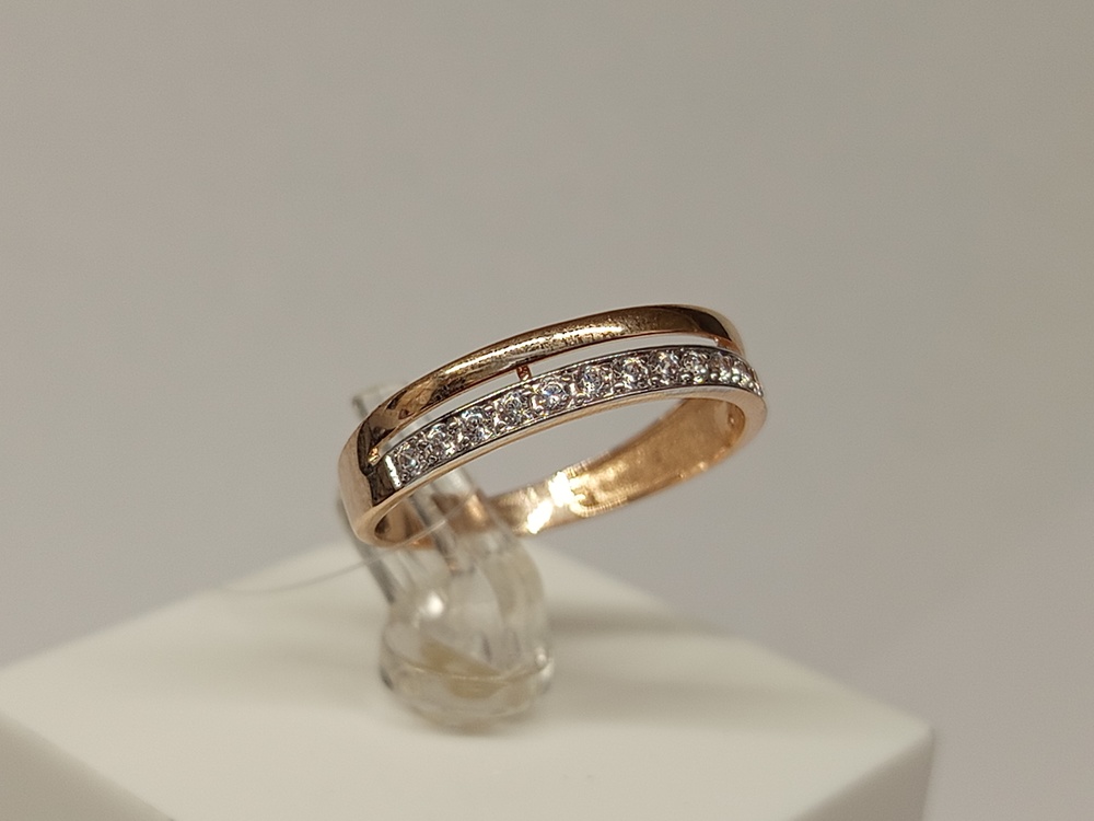 КОЛЬЦО С КАМНЯМИ (Au 585)