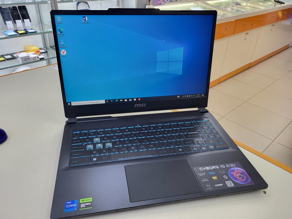 Ноутбук MSI Cyborg 15 A13u; I5-13420H, GeForce RTX 3050, 16 Гб, 512 GB, Нет