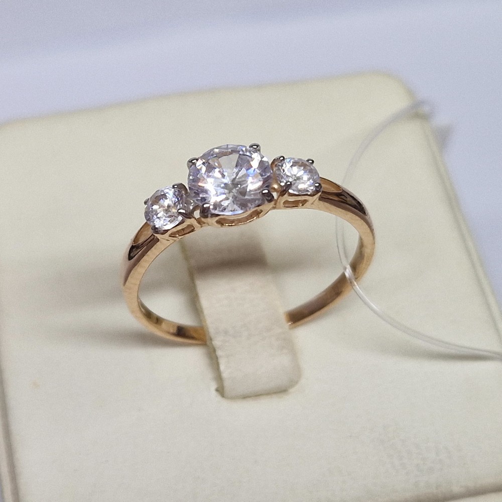 КОЛЬЦО С КАМНЯМИ (Au 585)