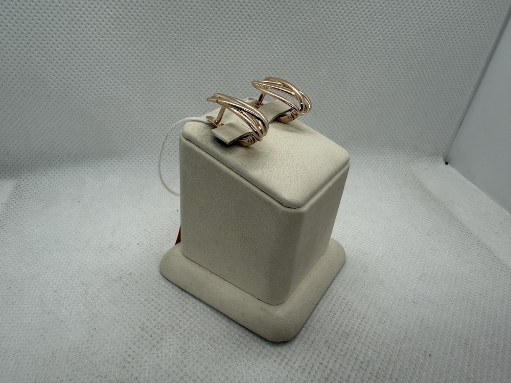 СБКМ585 СЕРЬГИ БЕЗ КАМНЯ (Au 585)