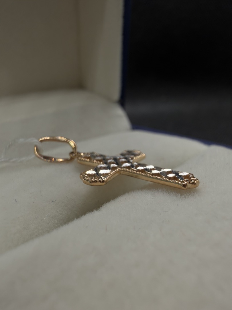 ПОДВЕСКА КРЕСТ БЕЗ КАМНЯ (Au 585)