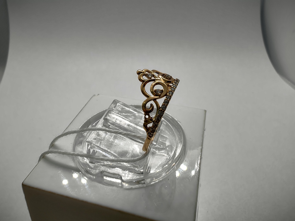 КОЛЬЦО С КАМНЯМИ (Au 585)