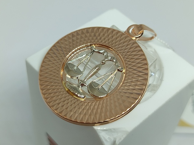 КрБПАвес ПОДВЕСКА ЗНАК ЗОДИАКА ВЕСЫ (Au 585)